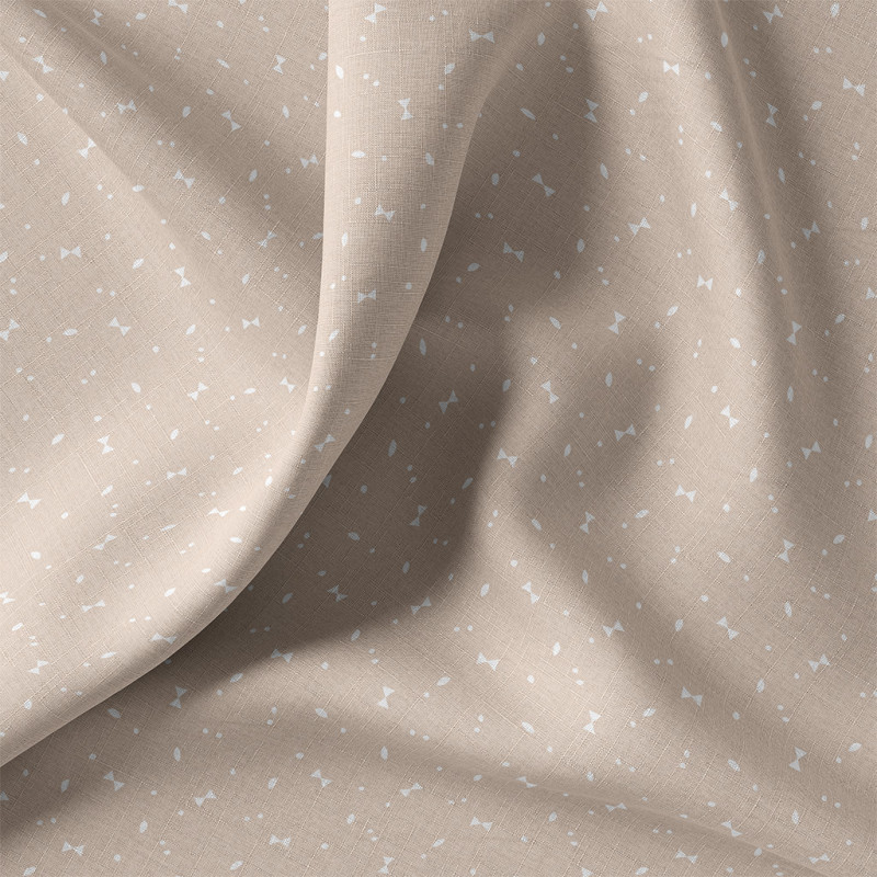 printed cotton KIDO Linen / White